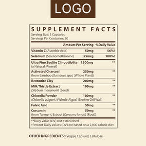 Les compléments alimentaires Detox Capsules sont riches en vitamines Sélénium Chlorella Poudre <span class=keywords><strong>Charbon</strong></span> <span class=keywords><strong>actif</strong></span> Silymarine et autres minéraux - Product Image 4