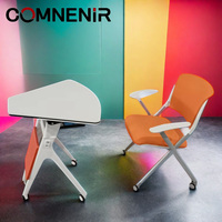 Table d'épissure pliante en métal multicolore moderne directement en usine meubles pour étudiants universitaires pour utilisation en atelier