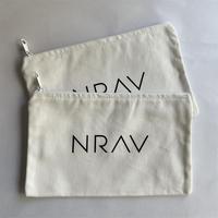 Petite pochette à fermeture éclair en coton avec logo personnalisé écologique sacs de maquillage sac de maquillage en toile de coton uni
