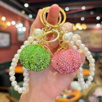 NIEUWE simulatie fruitklei strass pompoen sleutelhanger mode minimalistische kleine accessoire elegante tas charme voor dames handtas