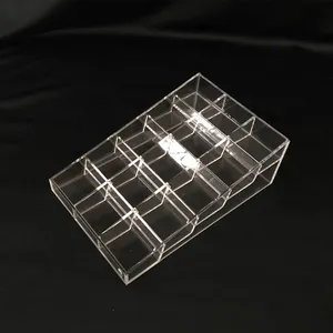Small Custom 5 tiers 15 compartments Clear 아크릴 계단 디스플레이 도매