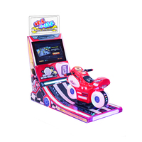 Machine de jeu d'arcade de moto, pièces de monnaie, pour enfants, simulateur, course, voiture