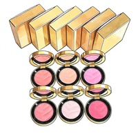 Palette de fards à joues en poudre minérale végétalienne de haute qualité, 10 couleurs les plus vendues, haute pigmentation, rose naturel, effet illuminateur