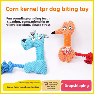 Pet Sang Trọng Âm Thanh Tpr Đồ Chơi Con Chó Tương Tác Tug of War Đào Tạo Pet Squeaky Sang Trọng Chew Đồ Chơi - Product Image 5