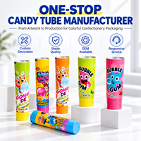 Tube d'emballage alimentaire laminé imprimé sur mesure en aluminium et plastique, conteneur souple avec bouchon à vis pour chewing-gum
