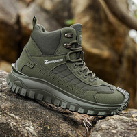 Nouvelles bottes tactiques d'hiver pour hommes, grande taille, respirantes, à lacets, chaussures de sport décontractées pour l'extérieur, chaussures de travail confortables pour la randonnée