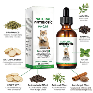 OEM/ODM Gotas Antibióticas Naturales de 60 ml para Gatos, Suplementos Antibacterianos, Antiinflamatorios y Antivirales para Gatos - Product Image 5
