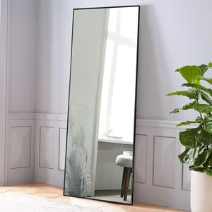Home Decorative Full Length Long Standing Mirror Antioxidative Big Wall Mirror Ultra Clear Aluminium Alloy Glass Christmas