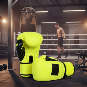 <b>Top</b> Fashion Custom Made High Quality Moisture Wicking Gym Boxing Gloves Black <b>PVC</b> Material on Sale - Product Image 3