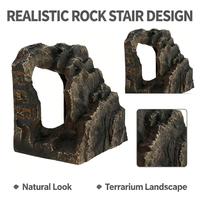 Ornement paysager de terrarium en résine, escalier de roche simulé, écologique, cachette pour reptiles Petpetzone