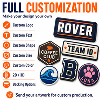 Badge auto-agrippant réutilisable pour casquettes, sacs à dos, harnais pour animaux de compagnie, emblème nominatif 3D imperméable, badges en caoutchouc souple, patch PVC personnalisé en gros