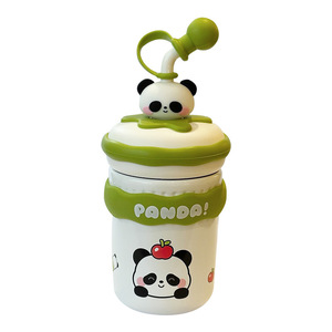 Bouteille Thermos Kapibala Panda avec paille pour bébés et enfants de 2 à 4 ans – Portable – Été 2025 - Product Image 1