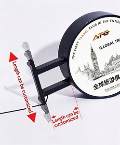 定制徽标广告装饰圆形LED灯箱标牌户外防水商业店铺标志灯 - Product Image 6