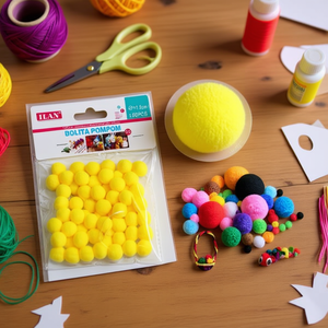 Palline di Natale Ilan 1,5 cm Gialle 60 Pezzi Decorazioni Artigianali - Product Image 2