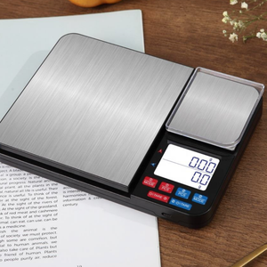 Bilancia da Laboratorio a Doppia Piattaforma in Acciaio Inox con Precisione di 0,1g e Display LED per Uso in Cucina e Laboratorio - Product Image 2