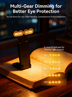 Lampe de lecture LED miniature portable pour bureau, avec clip pliable pour enfants, 200 mAh, rechargeable par USB C