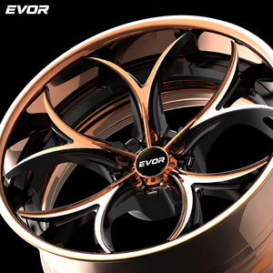 ล้อฟอร์จ EVOR แบบกำหนดเอง ผลิตจากอลูมิเนียมอัลลอย 6061 ชุบโครเมียม ขอบล้อรถยนต์ <span class=keywords><strong>18x8</strong></span> 19x10 20x12 5x98 5x110 5x120 แบบ Spinner - Product Image 1
