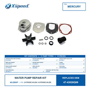 Kit de réparation de pompe à eau <span class=keywords><strong>Mercury</strong></span> 175-300HP avec boîtier de pompe, remplace la pièce de moteur hors-bord 47-8M0142980 - Product Image 5