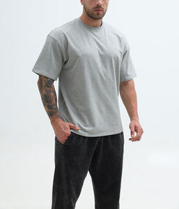 Camiseta de Hombre de Alta Calidad, 100% Algodón, con Logotipo Personalizado, Corte Holgado, Ecológica, Transpirable, para Gimnasio, Fitness y Uso Casual - Product Image 1