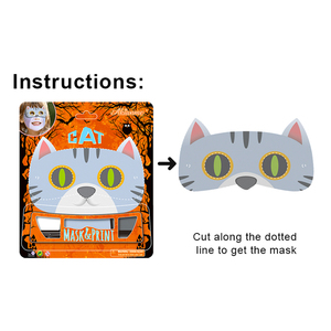 Fábrica al por mayor de <span class=keywords><strong>pintura</strong></span> facial de Halloween con máscara de papel de gato divertido - Product Image 2