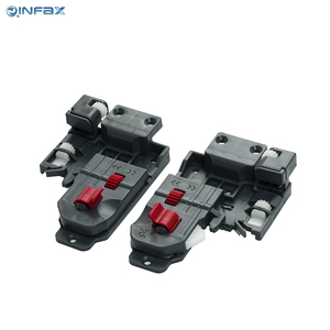 Alta calidad 12 18 21 pulgadas tipo americano completo empujar para abrir rieles telescópicos ocultos empujar para abrir tobogán de cajón debajo del montaje - Product Image 3