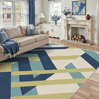 Tapis de sol vintage à motif floral en polyester, fabriqué à la machine, adapté aux animaux domestiques, lavable, antidérapant, à poils ras, rectangulaire, impression personnalisée pour chambre à coucher