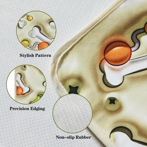 DB qeils แผ่นฝึกสุนัขขนาดเล็ก18 "x 24" แบบนำกลับมาใช้ใหม่ได้ซักได้แผ่นฝึกสุนัขแบบรั่วพิมพ์ลาย3D ซึมซับดีเยี่ยมสำหรับสุนัขลูกสุนัข - Product Image 3