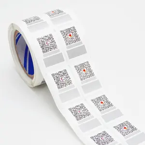 Custom Scrape Label Stickers Grey Printing Scratch Off Stickers With QR Code