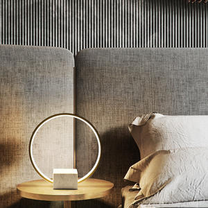 Lámpara de Mesa de Mármol de Estilo Nórdico Postmoderno, Diseño Europeo, Creativa, Minimalista, para Dormitorio, Funciona con Batería - Product Image 6