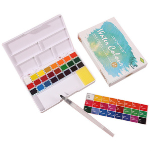 Juego de Pinturas de Acuarela Sólidas de 12 Colores en Oferta, para Pintar sobre Lienzo y Papel, con Paleta, Capacidad de 5 ml, para Niños de 3 Años en Adelante - Product Image 3