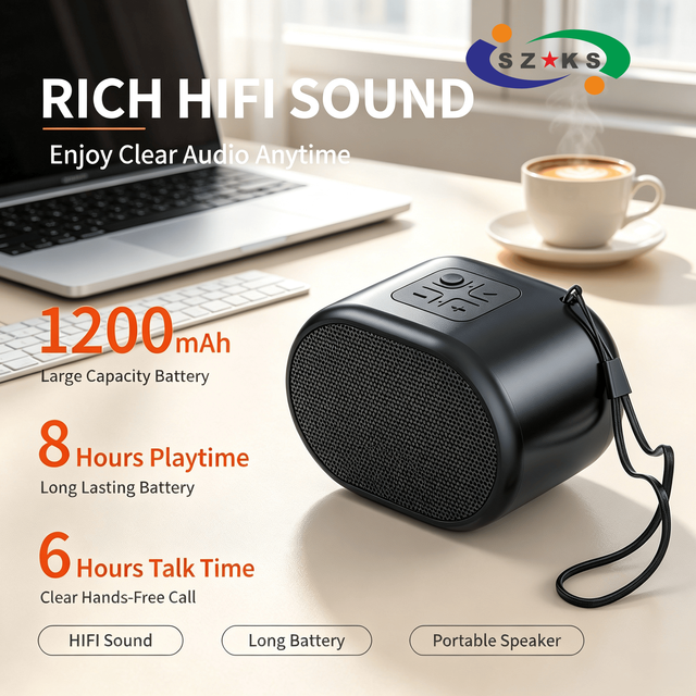 B62 Mini Wireless for 5.0 3W Subwoofer Speaker with Rechargeable Battery Heavy Bass TF Card Slot-Portable Outdoor Use Gift