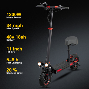 FREEBOY Envío Gratuito desde Almacenes en el Extranjero, Scooter Eléctrico de 1200W, Neumáticos de Vacío de 11 Pulgadas, Neumáticos Grandes para Adultos, Scooter Plegable J-11MAX - Product Image 5