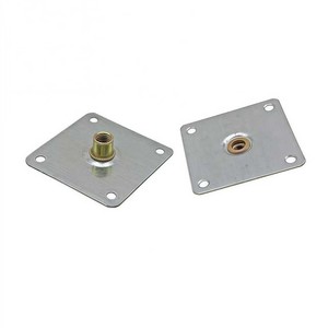 Plaque de connexion pour pieds de meubles Xinjunye 18005-1, support métallique argenté pour l'installation des pieds de table et de canapé, accessoire de quincaillerie - Product Image 2