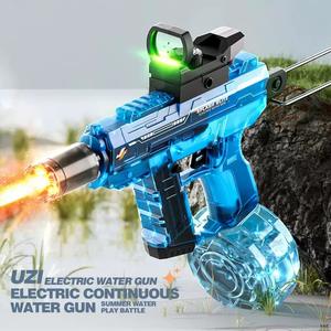 UZI pistol air elektrik 3in1dual mode otomatis senjata semprotan <span class=keywords><strong>ROHS</strong></span> mainan air untuk anak-anak Musim Panas pistol air dengan cahaya - Product Image 6