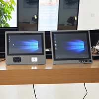 Ordinateur industriel tout-en-un avec écran tactile capacitif de 15,6/19/22/24/27 pouces, boîtier en aluminium, USB frontal