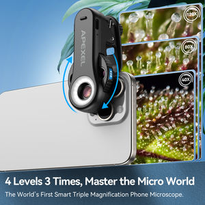 2026 Apexel新規到着ミニ生物学研究顕微鏡ユニバーサルポケットスマートフォン40-120X顕微鏡CPL 365nm UV LED付き - Product Image 4