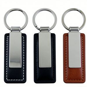 Llavero Personalizado de Cuero PU y Acero Inoxidable con Impresión Digital, Portátil, para Promociones de Concesionarios de Automóviles, Regalos Corporativos - Product Image 3