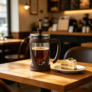 Camping Mini Double Wall Eco-Friendly French Press <strong>Coffee</strong> Maker with 304 Stainless Steel Filter Heat Resistant Glass Cold <strong>Brew</strong> - Product Image 3