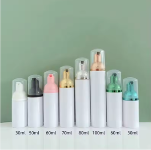 Pump <b>Bottles</b> 30ml 50ml 60ml 70ml 80ml 100ml Cosmetic Cylinder Foam Container with Colorful Caps - Product Image 2