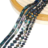 Abalone Rectangle trèfle à quatre feuilles forme Double face perles de coquille nacre pour bijoux à bricoler soi-même colliers et boucles d'oreilles