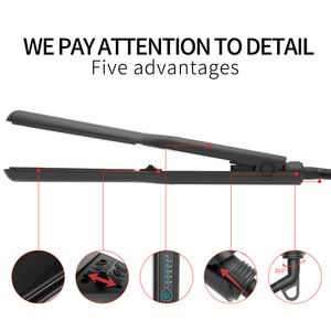 Professional Electric Flat Iron <strong>Straightener</strong> LCD Display Titanium Ceramic Styling Tools Private Label Tourmaline Plates for RV - Product Image 3
