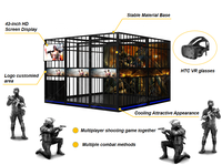 Simulador de realidad virtual 9dvr, juegos de disparos Vr, 4 jugadores en línea