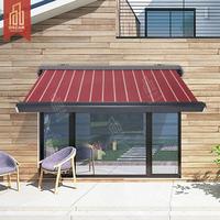 Auvent de porte en métal robuste Porche en toile imperméable S Extérieur Jardin Patio Utilisation commerciale Abri réglable Auvent