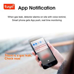 Détecteur <span class=keywords><strong>de</strong></span> fuite <span class=keywords><strong>de</strong></span> gaz inflammable intelligent pour la maison, Tuya, sans fil, WiFi, détecteur <span class=keywords><strong>de</strong></span> gaz combustible avec alarme thermique - Product Image 2