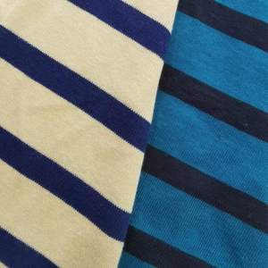 Chinesisches Textilgarn Baumwollgarn Gefärbter Satinstoff 1X1 <span class=keywords><strong>Rippstrick</strong></span> Auto-Gestreiftes Kleidungsmaterial für Jungen & Mädchen - Product Image 1