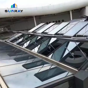 Thiết kế hiện đại khung hợp kim nhôm phẳng mái cầu thang 70 độ kích thước lớn Thông Minh Điện Skylight sunroom tự động TOP louver - Product Image 5