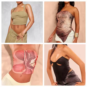 Colección informal de verano para mujer, ropa en stock, vestidos de rayón, Tops, decoración de encaje, botón en la cintura, incluido el vestido de traje de baño, usado - Product Image 3