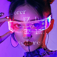 Lunettes de soleil LED pour enfants et adultes - Accessoires de fête lumineux tendance pour mariage, Halloween, anniversaires, en plastique