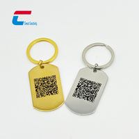 Individuelles NFC-Id aus Edelstahl Metall Haustier Katze Hund Identifikationsetikett Metalletikett zur Gravierung QR-Code