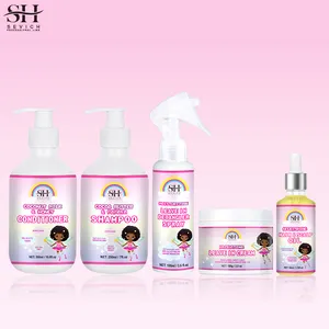 Großhandel afrikanisches schwarzes Kind Shampoo lockiges Haar Kinder Haarpflegeprodukt professionelles 2-in-1 Shampoo und Conditioner